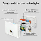 Mini Electric Tankless Water Heater 3000W 110V Constant Temperature Instant Hot Water Heater with Remote Control Digital Display On Demand Hot Water