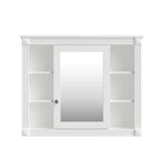 36'' Bathroom Vanity Set With Ceramic Sink Top, Mirror Cabinet, 2 Doors And 2 Drawers - Gray