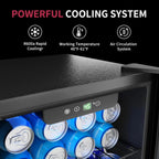 Icyglee Beverage Refrigerator 3.2 Cubic Feet 126 Can Silver - BR-110-IG-02X