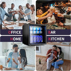 Icyglee Beverage Refrigerator 3.2 Cubic Feet 126 Can Silver - BR-110-IG-02X