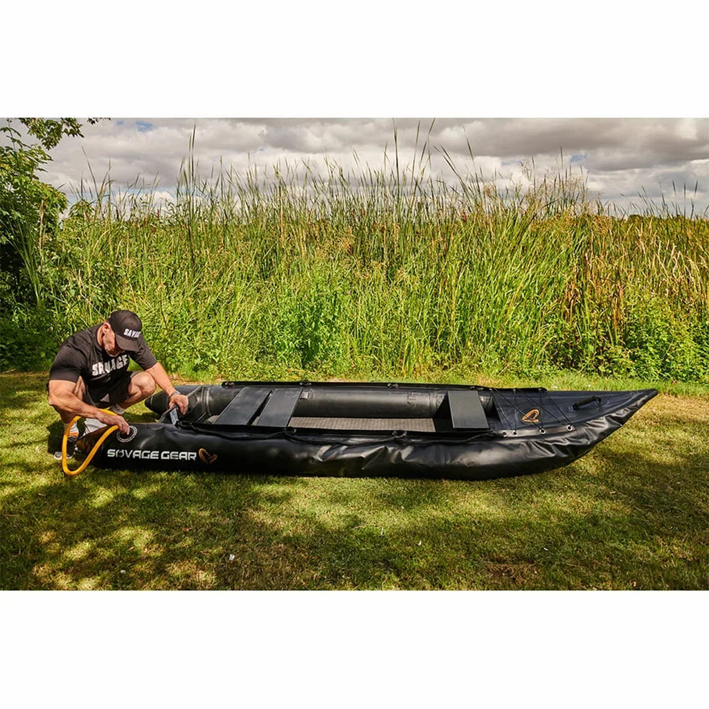 2 Person Inflatable Fishing Kayak PVC Boat, 130 in x 43 in x 11.8 in - Aluminum Alloy Seats