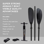 2 Person Inflatable Fishing Kayak PVC Boat, 130 in x 43 in x 11.8 in - Aluminum Alloy Seats
