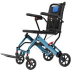 Ultra-Light Portable Folding Transport Wheelchair With Handbrake, 16.5 lbs, 220 lbs Capacity, 34.2 x 32.6 Unfolded Dimensions