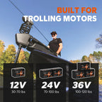 LiTime 12V 100Ah TM LiFePO4 Lithium Trolling Motor Battery With Built-In 100A BMS - Group 24