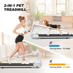 Witaxima Pet Treadmill, 2.5HP, 41.34 x 15.75 in Running Surface, Off White