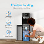 Brio Bottom Loading Water Cooler Dispenser for 3 or 5 Gallon Bottles - Hot, Room and Cold