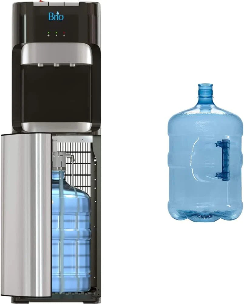 Brio Bottom Loading Water Cooler Dispenser for 3 or 5 Gallon Bottles - Hot, Room and Cold