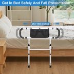 Burfoko Adjustable Bed Rail for Fall Prevention, White, 1 Count