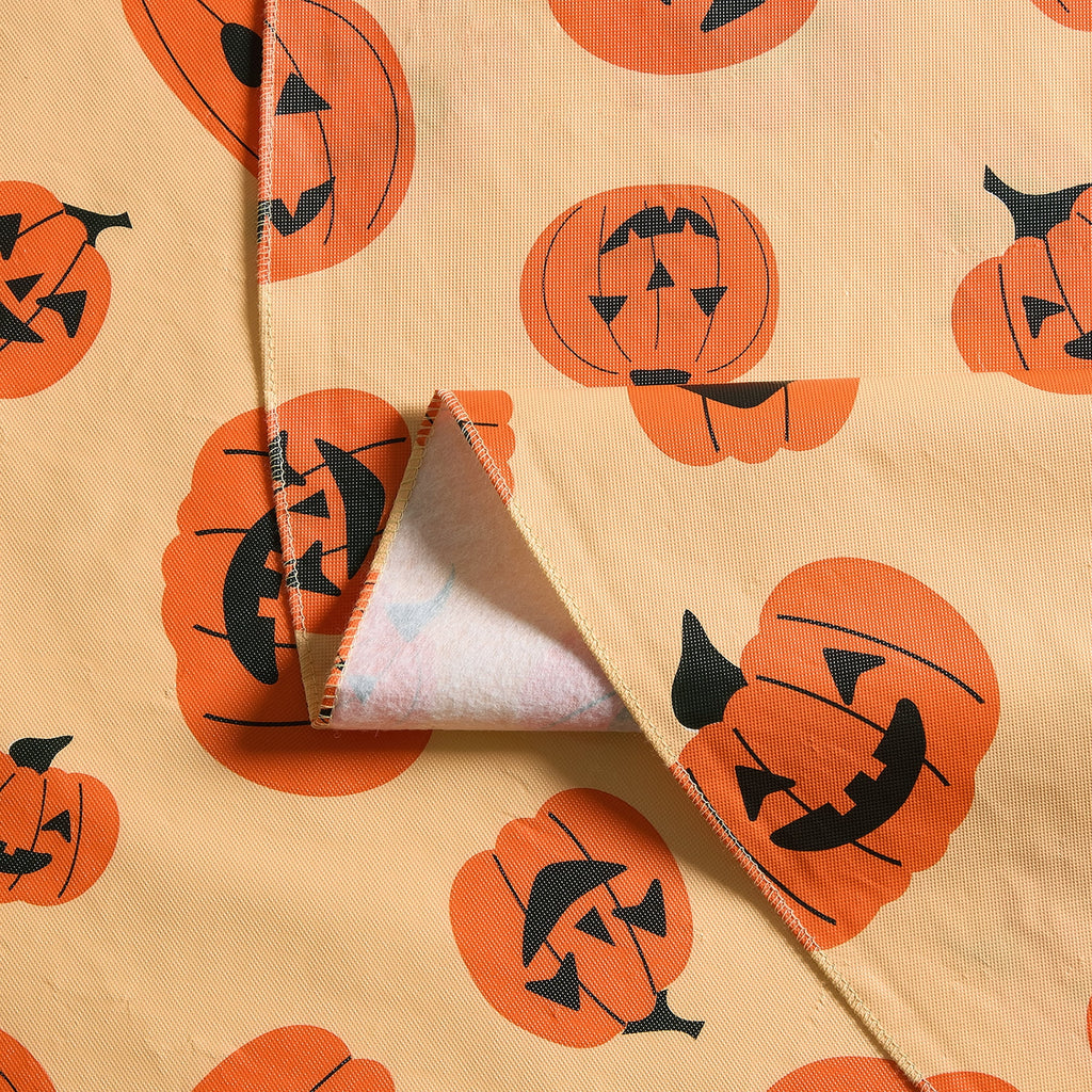 Way To Celebrate Halloween PEVA Tablecloth, Indoor & Outdoor Table 70" Round - Pumpkin Toss