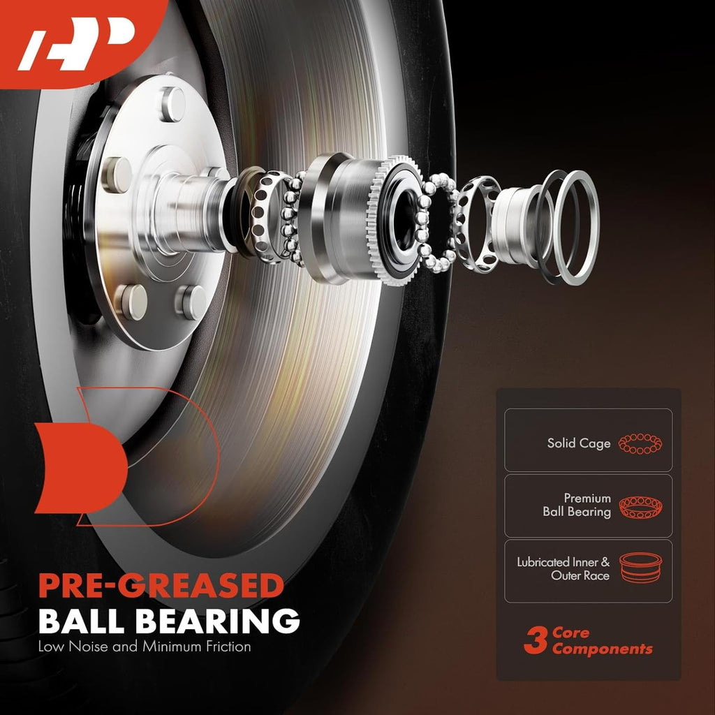 A-Premium Wheel Hub and Bearing Assembly Compatible with Chevrolet Malibu 2004-2012 HHR Cobalt 2008-2010 Pontiac G6 2006-2010 Saturn Aura Front Left