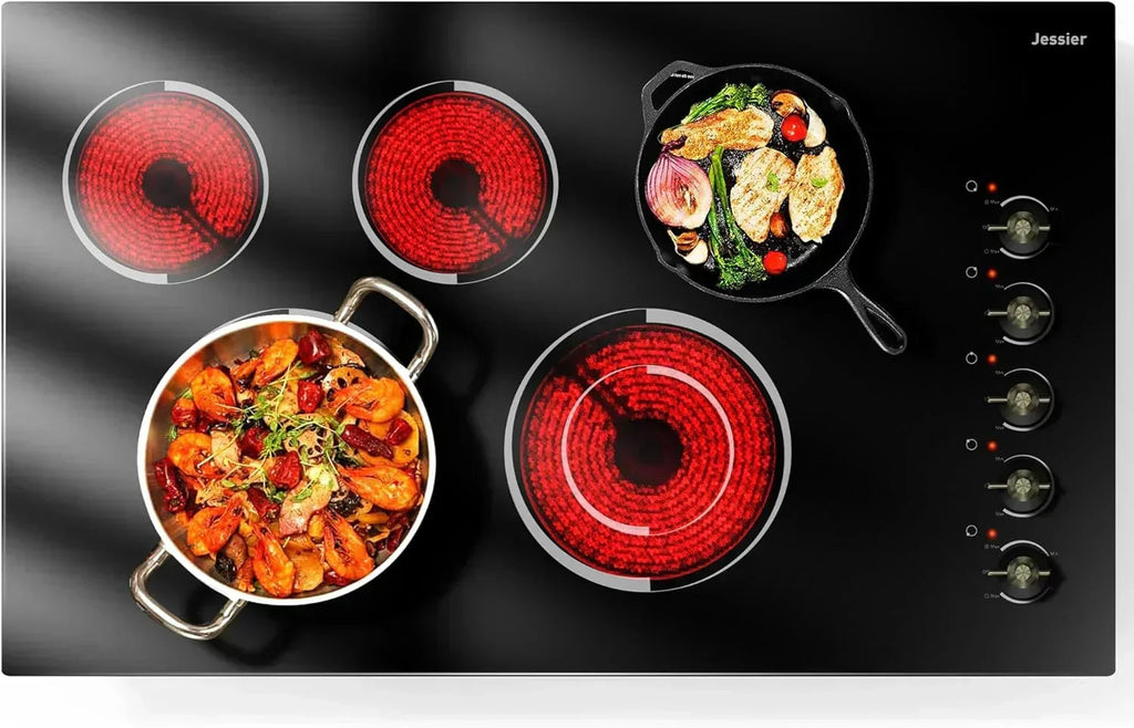 Jessier 30 Inch 5-Burner Built-In Ceramic Electric Cooktop