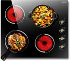 Jessier 30 Inch 5-Burner Built-In Ceramic Electric Cooktop