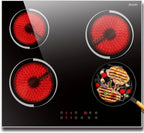 Jessier 30 Inch 5-Burner Built-In Ceramic Electric Cooktop