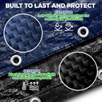 15 ft Round Pool Cover for Above Ground Pools, Above Ground Pool Cover, Winter Pool Cover, Navy Blue
