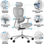 PatioMage Ergo3D High-Back Mesh Ergonomic Office Chair With 3D Adjustable Armrests - Engonomic Office Chair