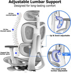 PatioMage Ergo3D High-Back Mesh Ergonomic Office Chair With 3D Adjustable Armrests - Engonomic Office Chair