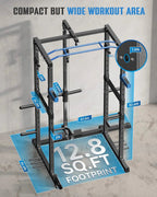 Sportsroyals Power Cage With Adjustable Cable Crossover System, 1600 lbs, Red, 61.6 x 56.0 x 82.6 in - Power Cage