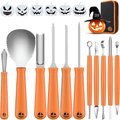 Ninonly Pumpkin Carving Kit,Professional 17Pcs Stainless Steel Pumpkin Knives Tool with Carrying Bag,for Pumpkin Jack-O-Lanterns