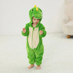 WIBACKER Infant Toddler Dinosaur Animal Fancy Dress Costume Baby Winter Flannel Hooded Romper Christmas Halloween Cosplay Jumpsuit