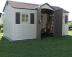 Outdoor Storage Shed, 8 x 15 Foot, Desert Sand - 6446
