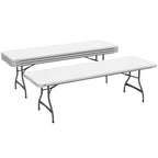 Lifetime Commercial Stacking Folding Tables, White, 4-Pack, 8 ft x 30 in - 80344