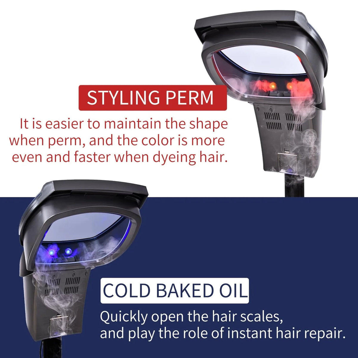 Professional O3 Ozone Micro Mist Hair Steamer, 1700 ml, 650W