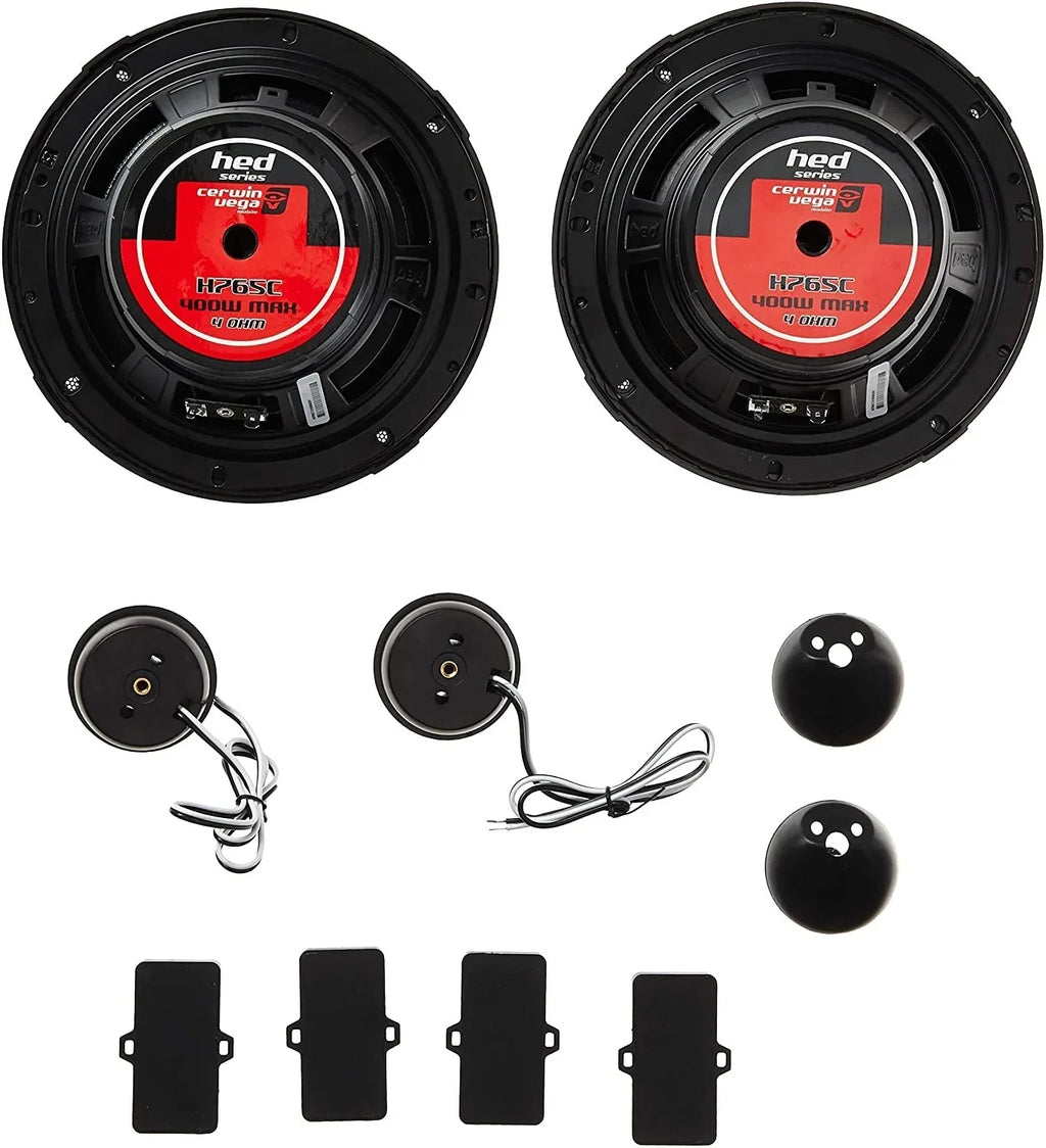 Cerwin Vega HED Series 6.5 in Component And 2-Way Coaxial Car Speaker Systems - H765C + H7652