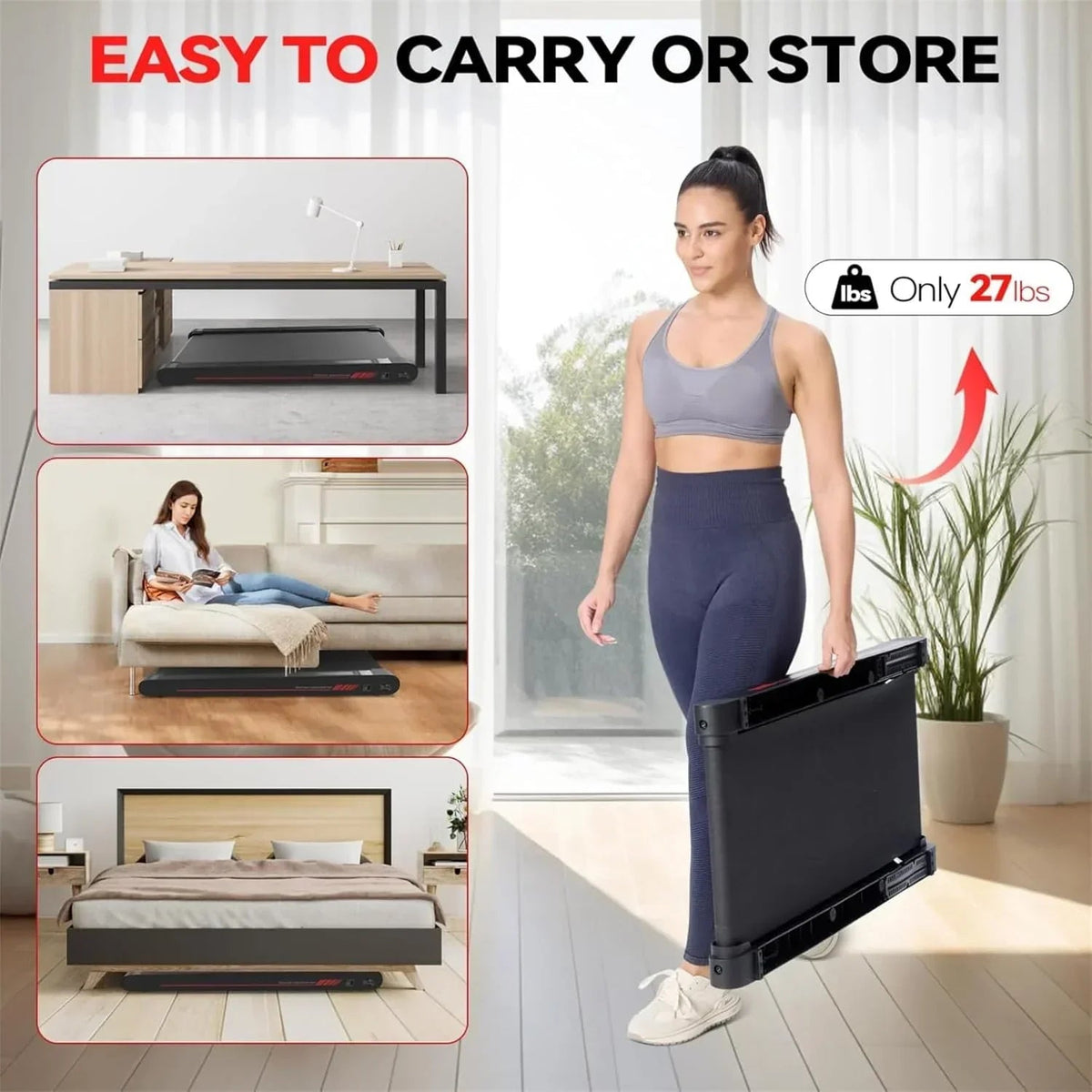 Sperax 3 In 1 Under Desk Walking Treadmill Pad With App