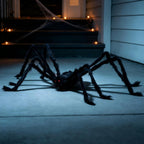 Joyfy 5 ft Scary Giant Spider Halloween Decorations Outdoor, Poseable Spider Lifelike Hairy Prop for Yard, Haunted House, Tree or Porch Party Decorations