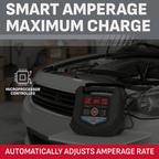 Schumacher Electric 15A Car Battery Charger and Maintainer, 4-in-1 Solution, For 6V/12V Sport, Automotive, and Marine Batteries, SC1280
