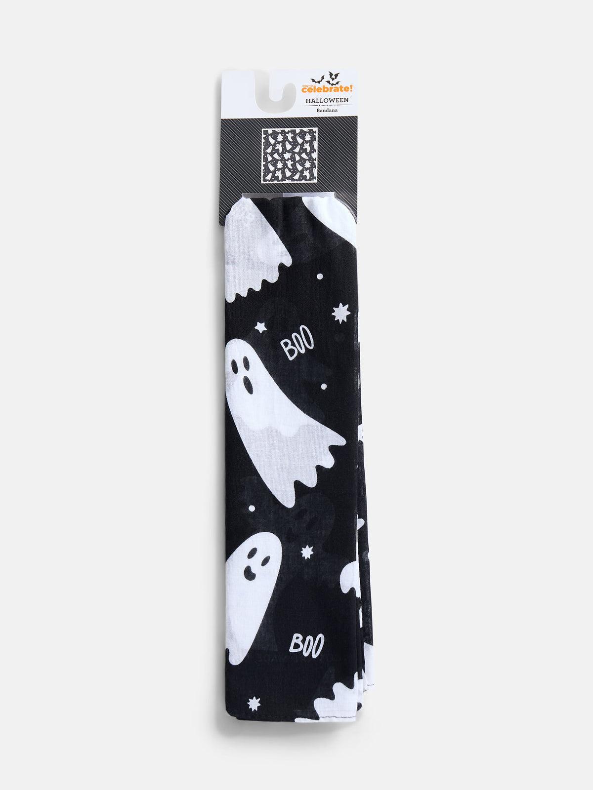 Way To Celebrate Halloween Women's Boo Ghosts Bandana, One Size, Black