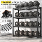 Heavy Duty Garage Shelving 2200 LBS 4 Tier Storage Shelves Adjustable Industrial Metal Wire Shelf Utility Rack,40" W X 20" D X 60" H