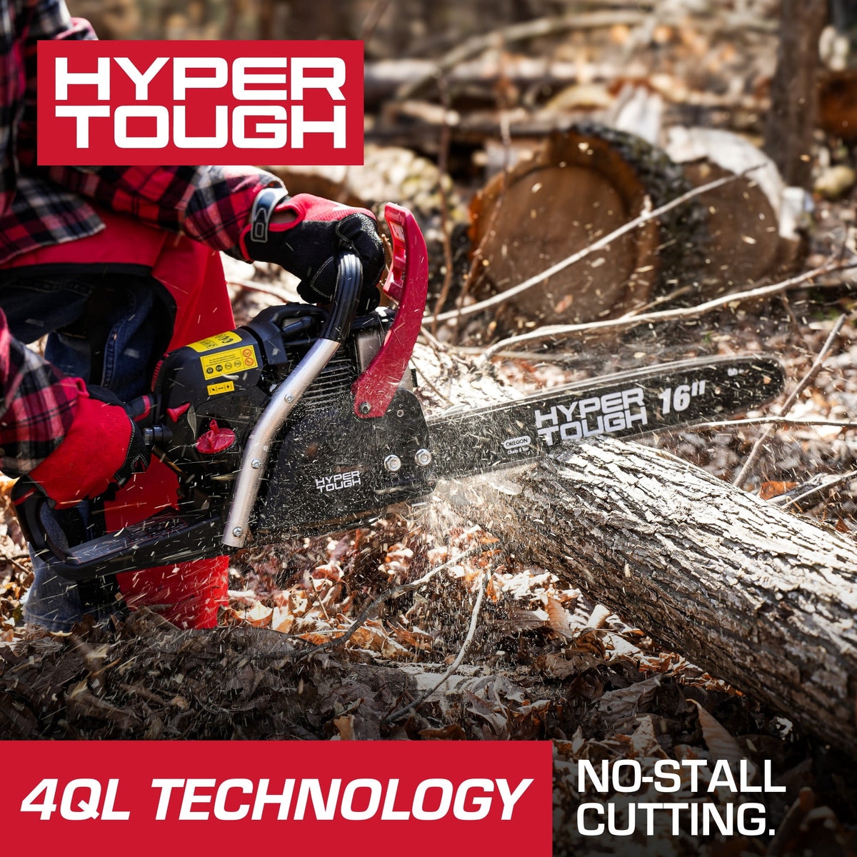 Hyper Tough 16" 46cc 4-Cycle Gas Powered Chainsaw