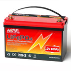 12V 100Ah LiFePO4 Lithium Battery,MOSEWORTH RV,Solar,Trolling Motor,Camping,Marine,off-Grid,Low Temp Cut off