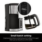 Ninja 12-Cup Programmable Drip Coffee Maker, 2 Brew Styles, Adjustable Warming Plate, CE250, Black/Stainless Steel