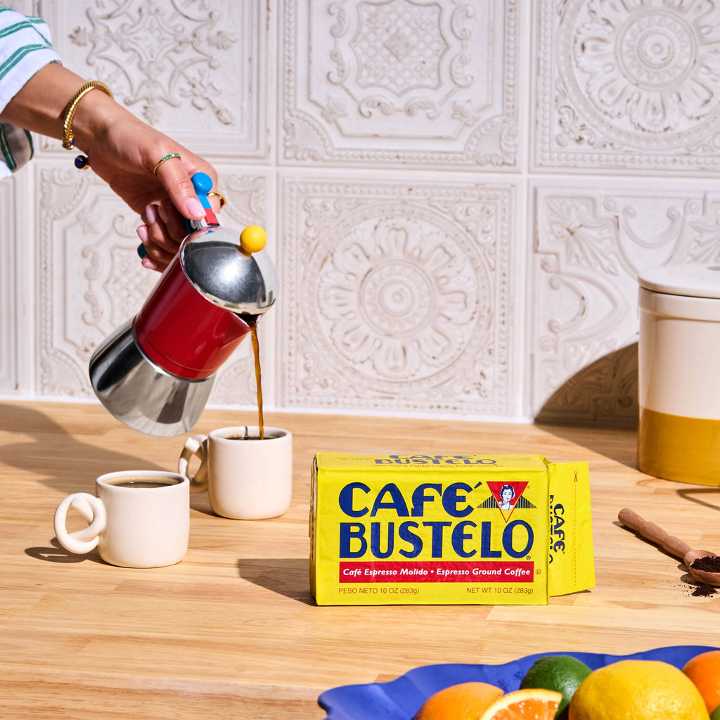 12 pack) Cafe Bustelo, Espresso Style Dark Roast Ground Coffee, Vacuum Packed 10 oz Brick
