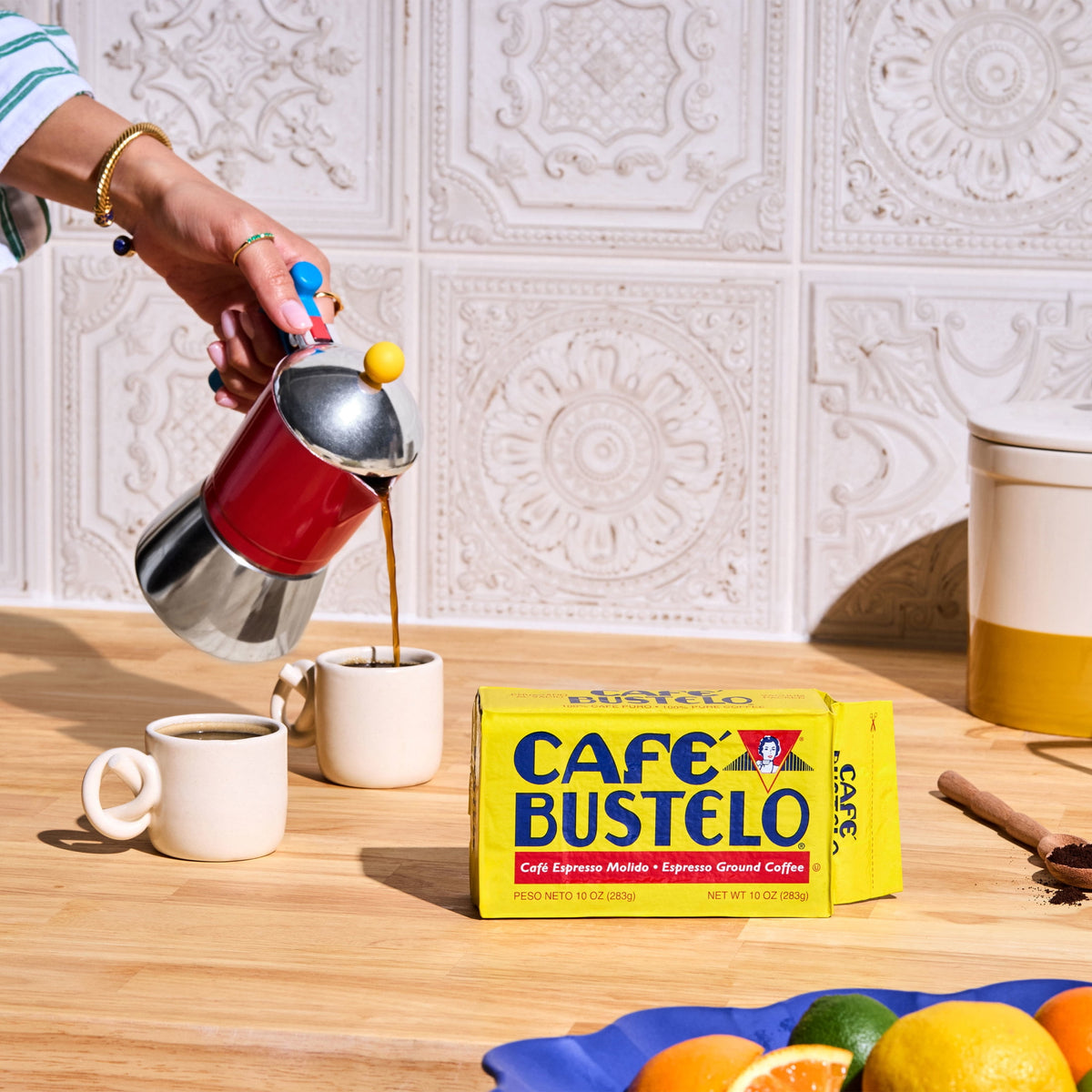 12 pack) Cafe Bustelo, Espresso Style Dark Roast Ground Coffee, Vacuum Packed 10 oz Brick