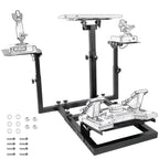 Marada Flight Simulator and Racing Wheel Stand, Adjustable, Carbon Steel - Fits Thrustmaster HOTAS Warthog