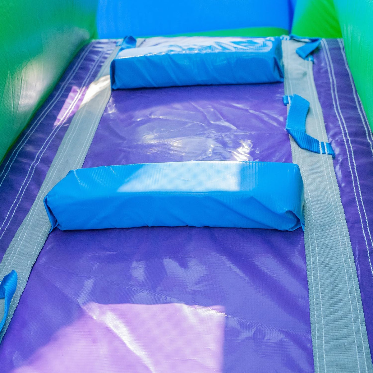 Commercial Grade Inflatable Water Slide Bounce House With Pool, Blower, 24.5 ft x 9 ft x 16 ft - Purple/Green