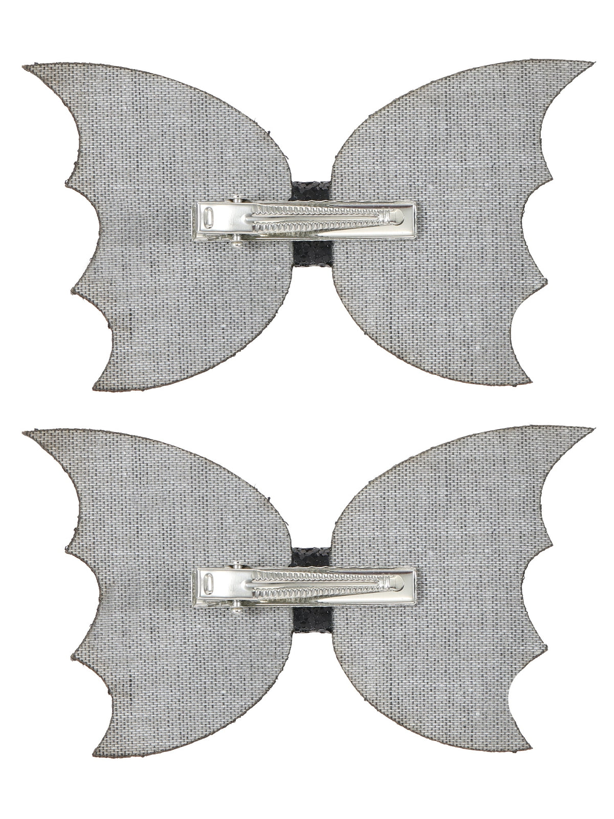 Way to Celebrate Halloween Mini Bat Bow Hair Clip Set, Black, 2 Pieces, Alligator Hair Clip