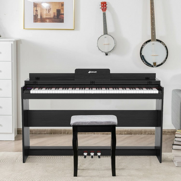 88-Key Full-Size Electric Piano Keyboard With Stand, 3 Pedals And MIDI Function