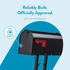 Architectural Mailboxes Mailbox To Go with Post Kit Galvanized Steel, Medium in Black