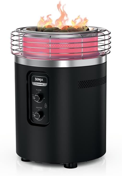 Ninja Fireside360 Outdoor Heater & Fire Pit, 3 Modes - OF101BK