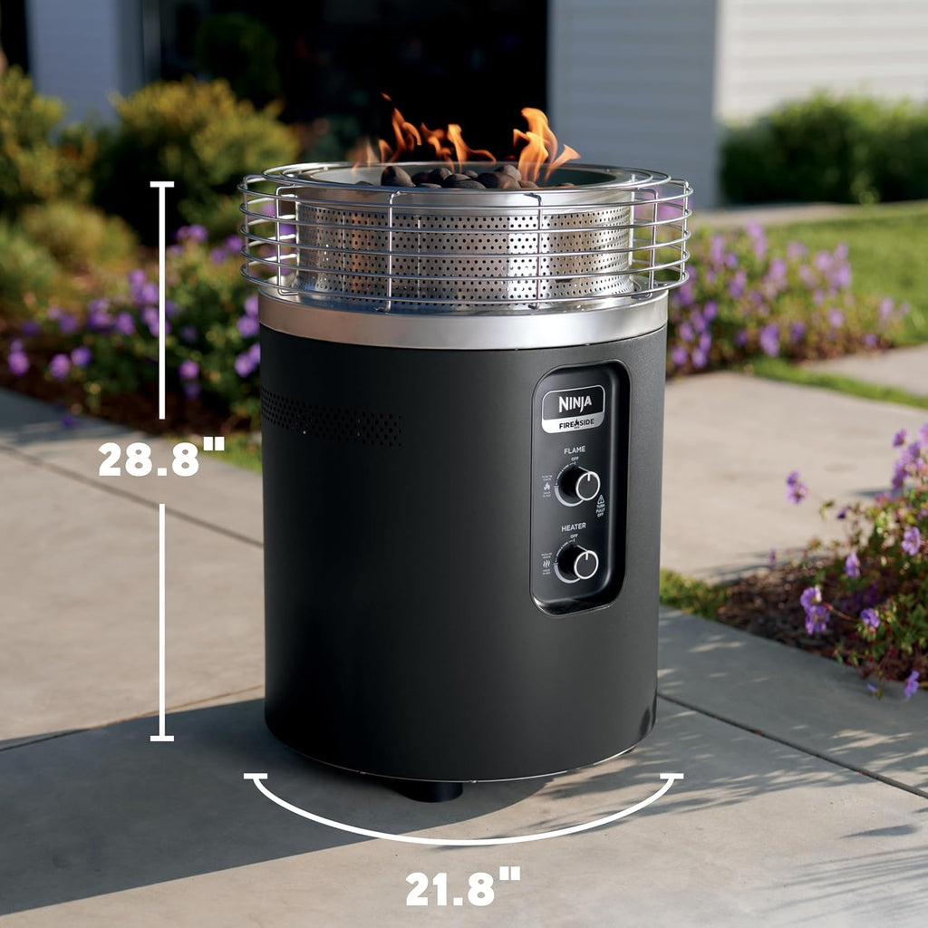 Ninja Fireside360 Outdoor Heater & Fire Pit, 3 Modes - OF101BK