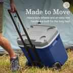 Coleman Classic Series Insulated Wheeled Cooler, 100-Quart, Rock Grey - Wheeled