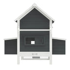 PawHut Large Chicken Coop, 162 in, For 6-8 Chickens, Storm Gray/Crystal White - D51-336V00CG