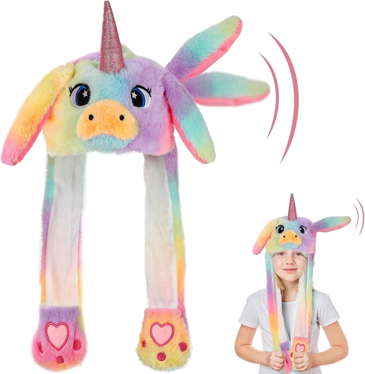 Unicorn Costume for Girls, Tutu Skirt Wings Unicorn Headband Princess Outfit for Birthday Halloween Christmas Cosplay Dress Up