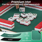 Costway Folding Mahjong Table With Cup Holders, Felt Mat And Carrying Handle - 35in x 35in x 29in