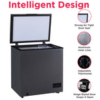 Frigidaire 5.0 Cu. ft. Garage-Ready Chest Freezer, Compact Deep Freezer for Kitchen, Apartment, Small Freezer for Bulk Storage, Black Granite