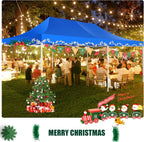 COBIZI 10x20 Heavy Duty Pop-Up Canopy Tent With 6 Sidewalls - Black